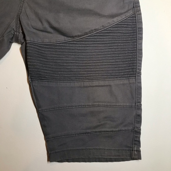 Rolling Paper Men’s Grey Moto Panel Skinny Short - Picture 8 of 13